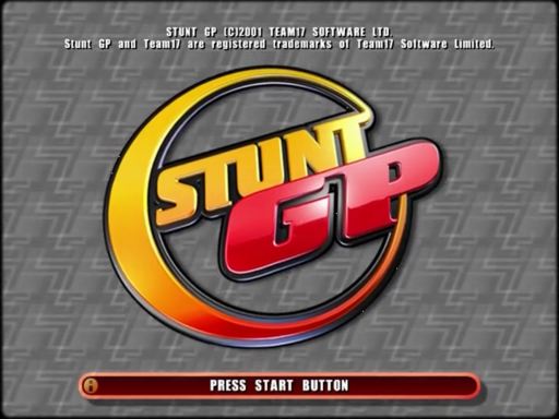 Stunt GP title screen for Sega Dreamcast